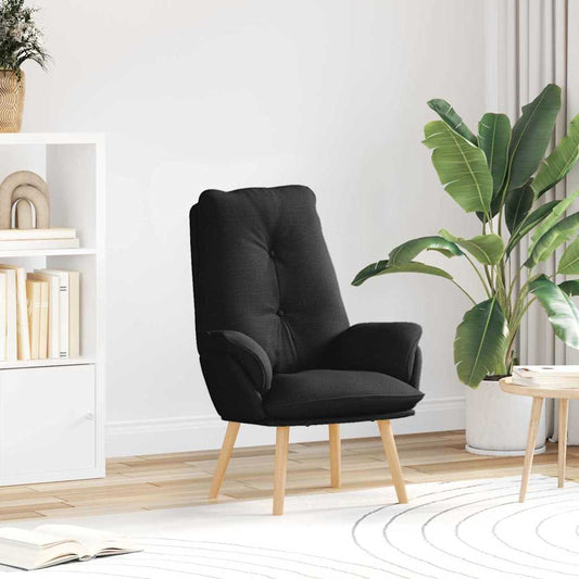 Fauteuil Zwart 69 x 74 x 93 cm Stof en multiplex is nu te koop bij PeponiXL, paradijselijk wonen!
