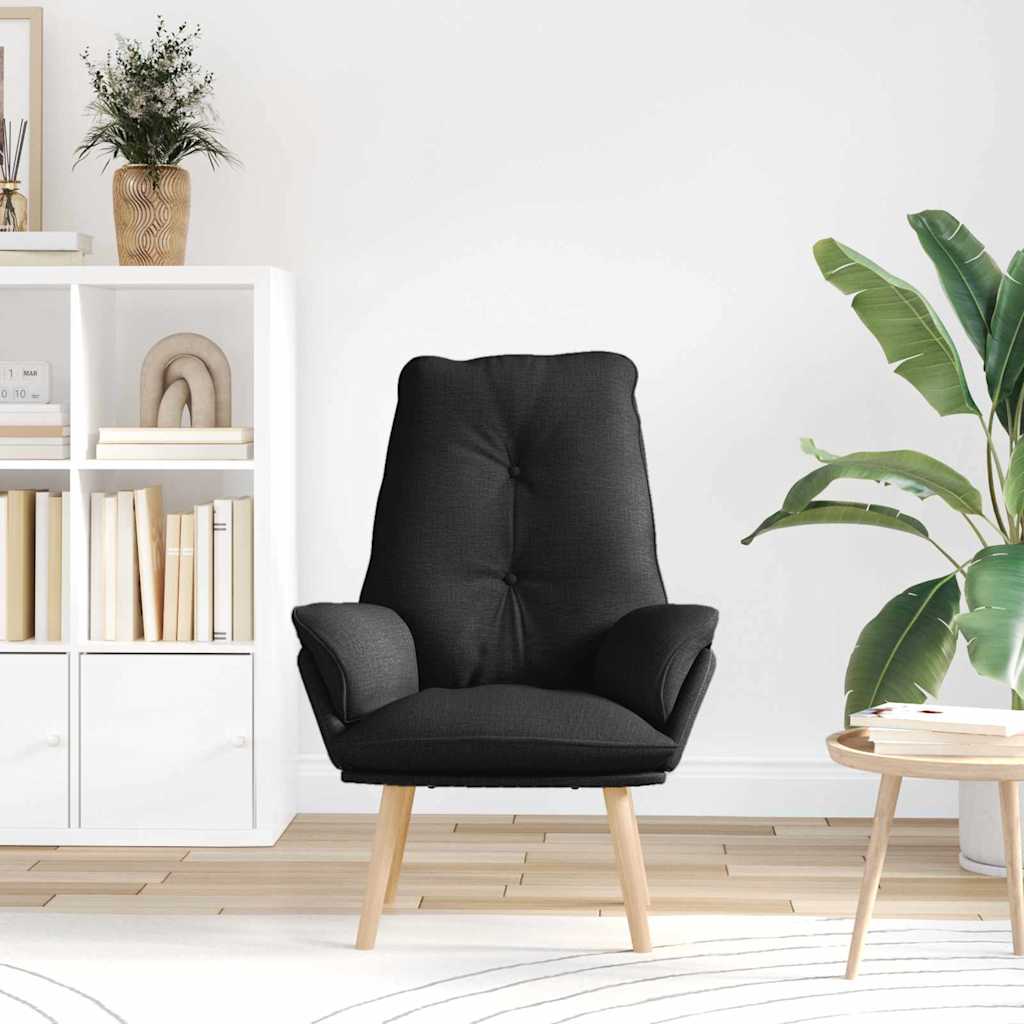 Fauteuil Zwart 69 x 74 x 93 cm Stof en multiplex is nu te koop bij PeponiXL, paradijselijk wonen!