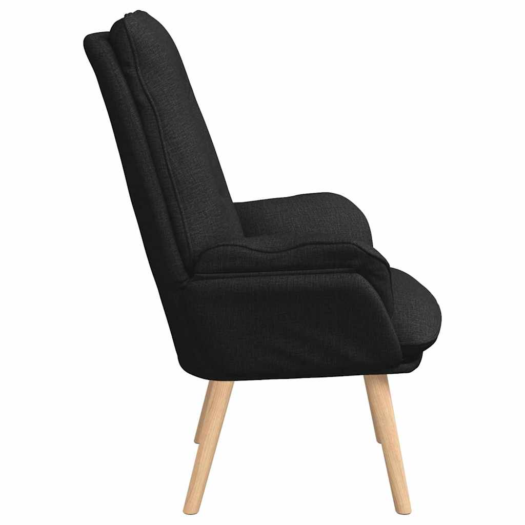Fauteuil Zwart 69 x 74 x 93 cm Stof en multiplex is nu te koop bij PeponiXL, paradijselijk wonen!
