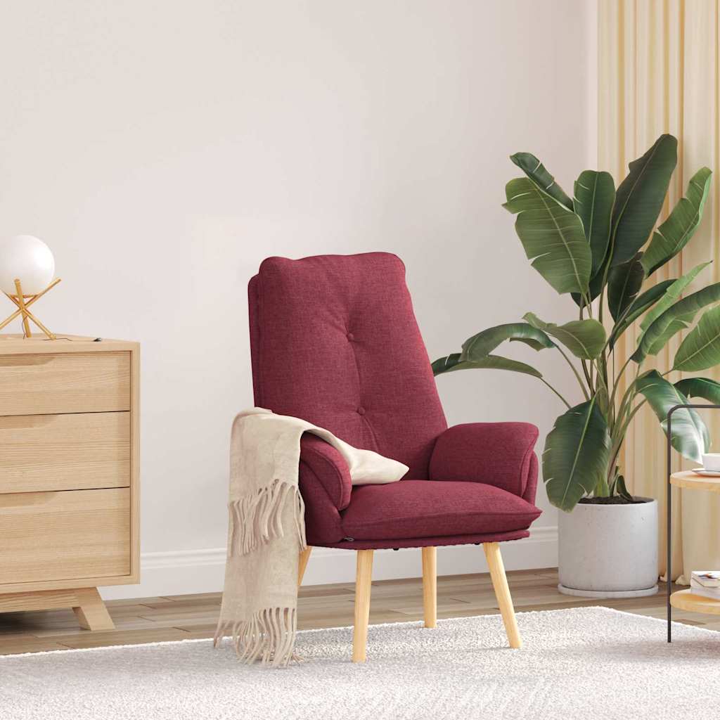 Fauteuil Wijnrood 69 x 74 x 93 cm Stof en multiplex is nu te koop bij PeponiXL, paradijselijk wonen!