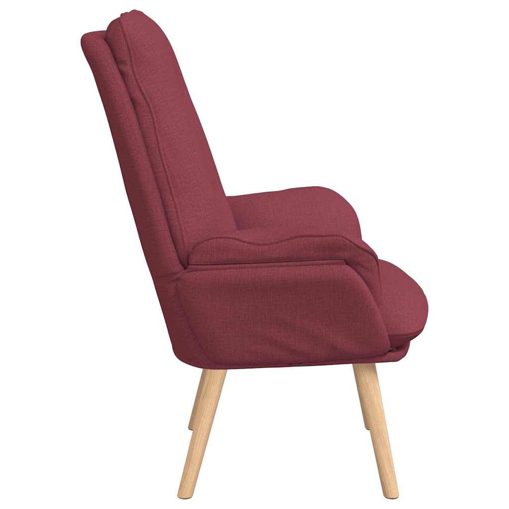 Fauteuil Wijnrood 69 x 74 x 93 cm Stof en multiplex is nu te koop bij PeponiXL, paradijselijk wonen!