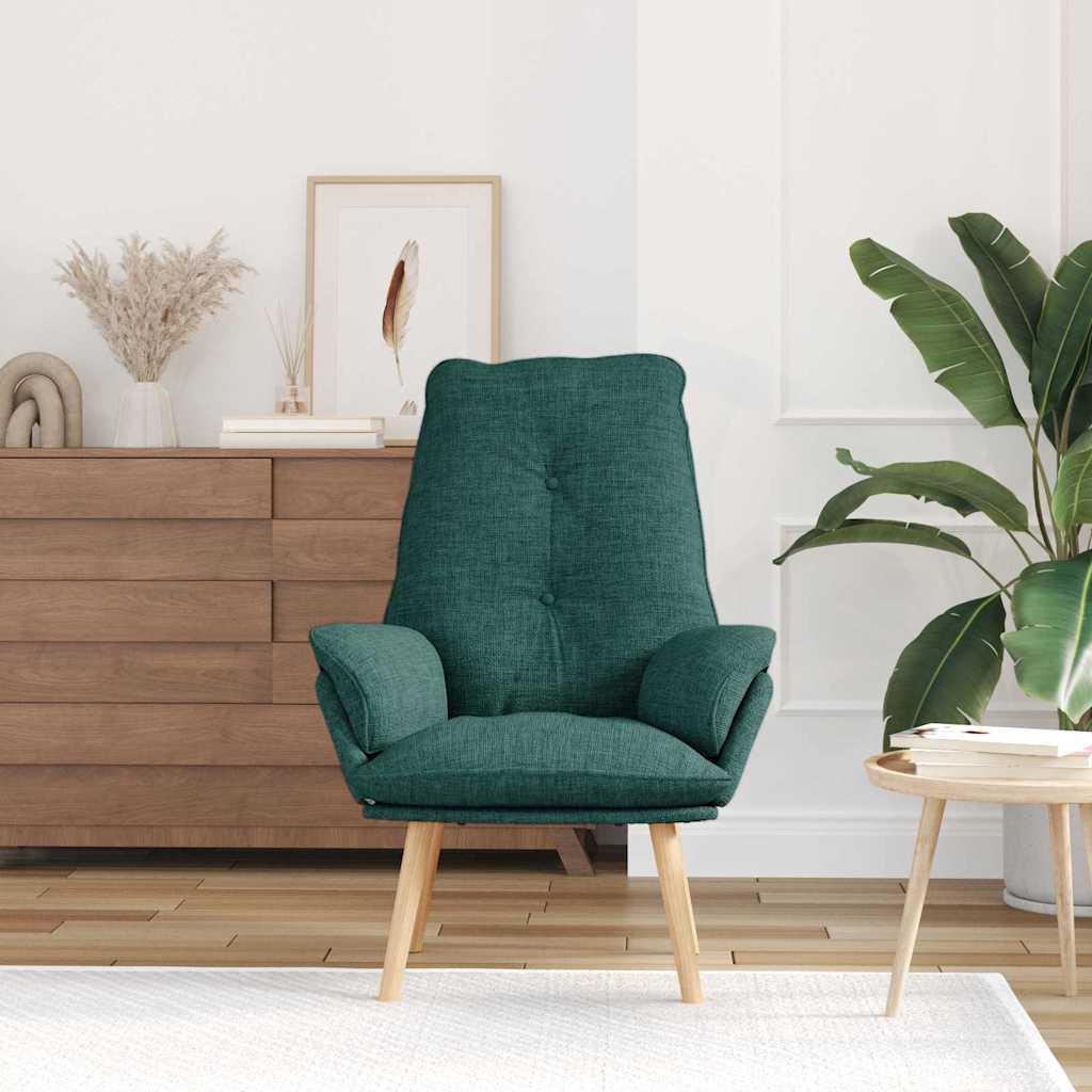 Fauteuil Donkergroen 69 x 74 x 93 cm Stof en multiplex is nu te koop bij PeponiXL, paradijselijk wonen!