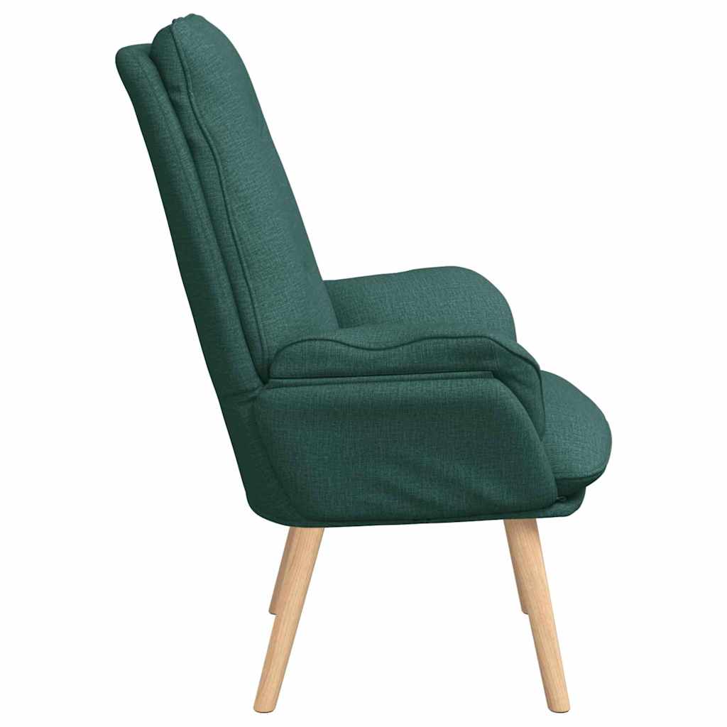 Fauteuil Donkergroen 69 x 74 x 93 cm Stof en multiplex is nu te koop bij PeponiXL, paradijselijk wonen!