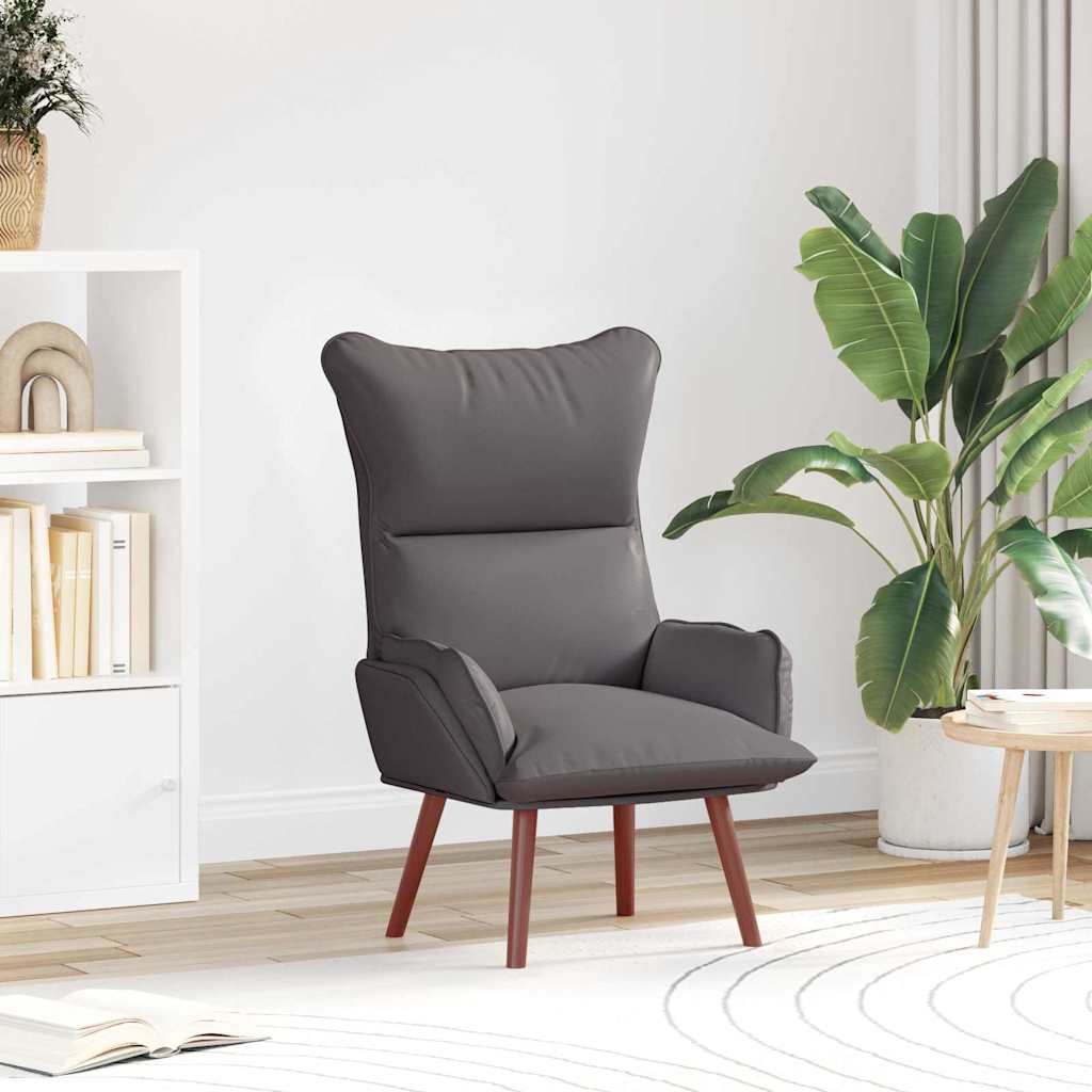 Fauteuil Grijs 69 x 74 x 93 cm Kunstleer is nu te koop bij PeponiXL, paradijselijk wonen!