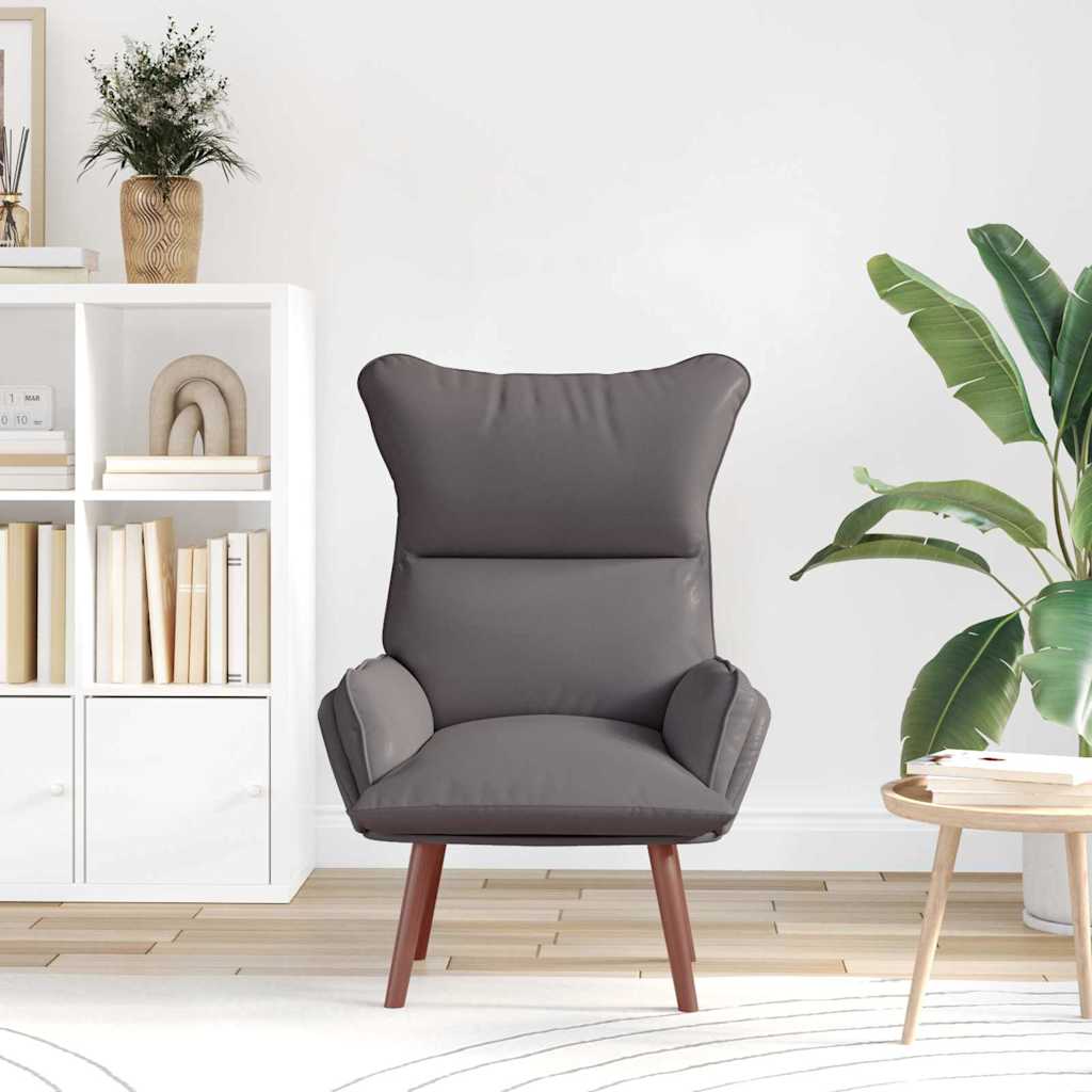 Fauteuil Grijs 69 x 74 x 93 cm Kunstleer is nu te koop bij PeponiXL, paradijselijk wonen!