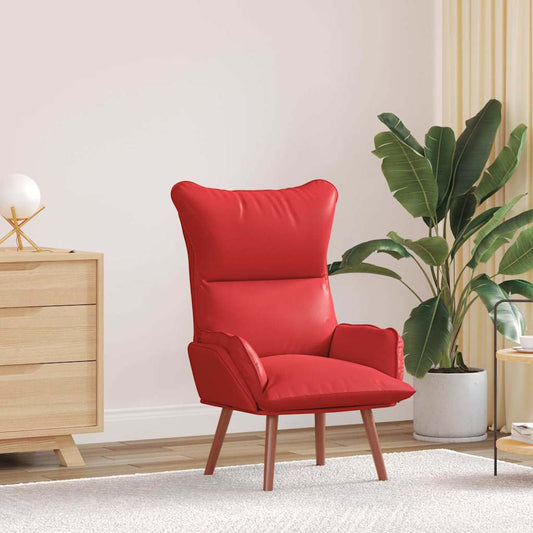 Fauteuil Rood 69 x 74 x 93 cm Kunstleer is nu te koop bij PeponiXL, paradijselijk wonen!