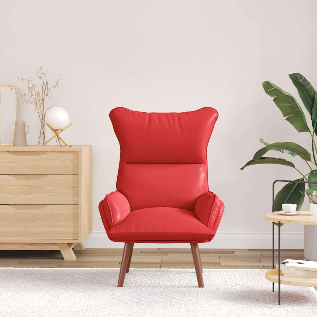 Fauteuil Rood 69 x 74 x 93 cm Kunstleer is nu te koop bij PeponiXL, paradijselijk wonen!