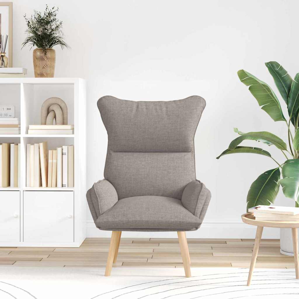 Fauteuil Taupe 69 x 74 x 93 cm Stof en multiplex is nu te koop bij PeponiXL, paradijselijk wonen!