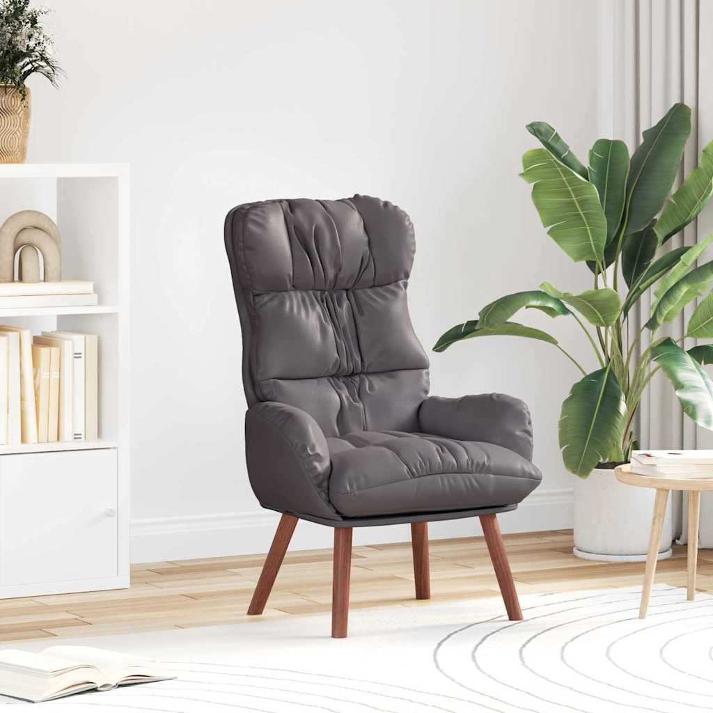 Fauteuil Grijs 69 x 74 x 93 cm Kunstleer is nu te koop bij PeponiXL, paradijselijk wonen!