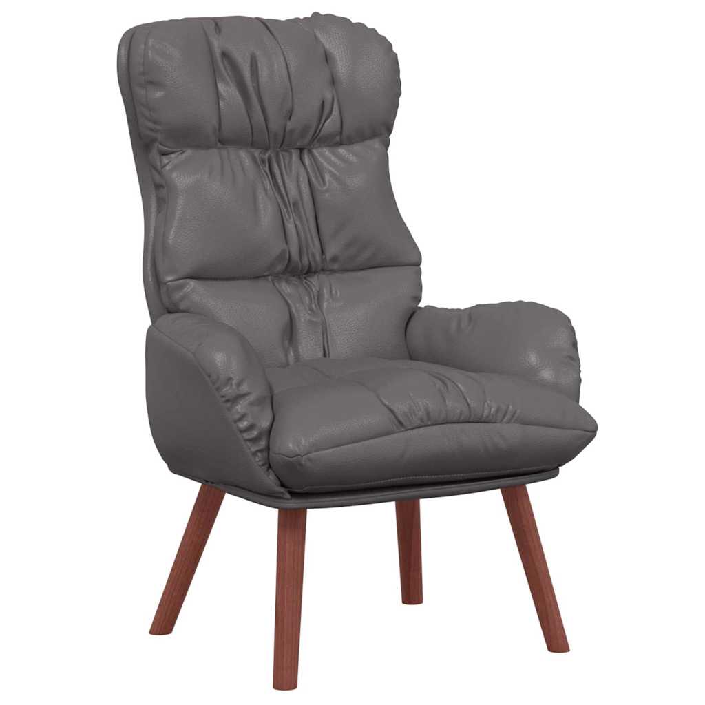 Fauteuil Grijs 69 x 74 x 93 cm Kunstleer is nu te koop bij PeponiXL, paradijselijk wonen!