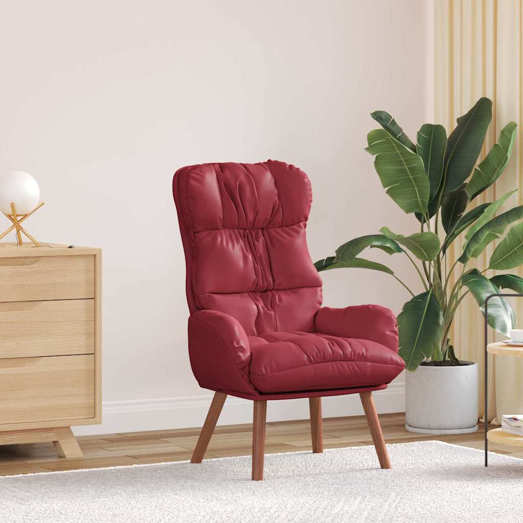 Fauteuil Wijnrood 69 x 74 x 93 cm Kunstleer is nu te koop bij PeponiXL, paradijselijk wonen!