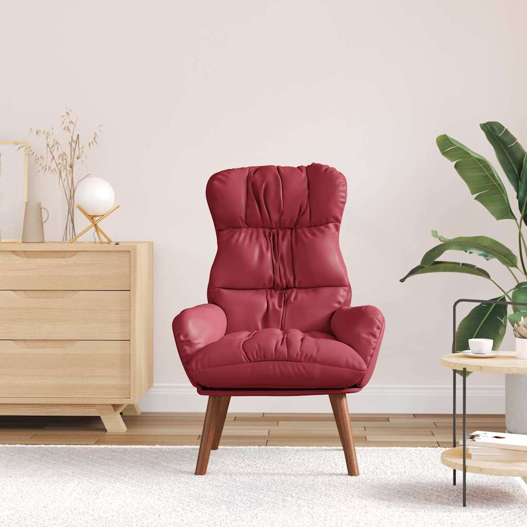 Fauteuil Wijnrood 69 x 74 x 93 cm Kunstleer is nu te koop bij PeponiXL, paradijselijk wonen!