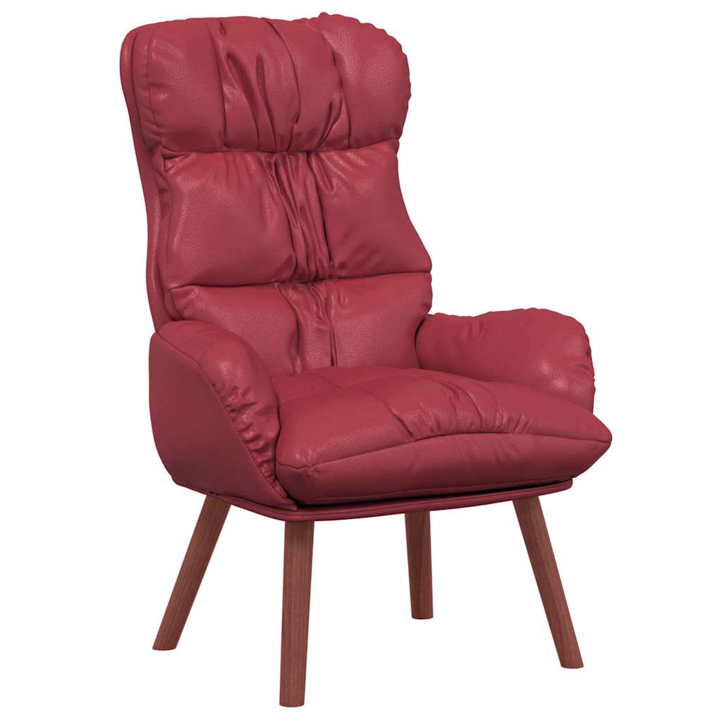 Fauteuil Wijnrood 69 x 74 x 93 cm Kunstleer is nu te koop bij PeponiXL, paradijselijk wonen!