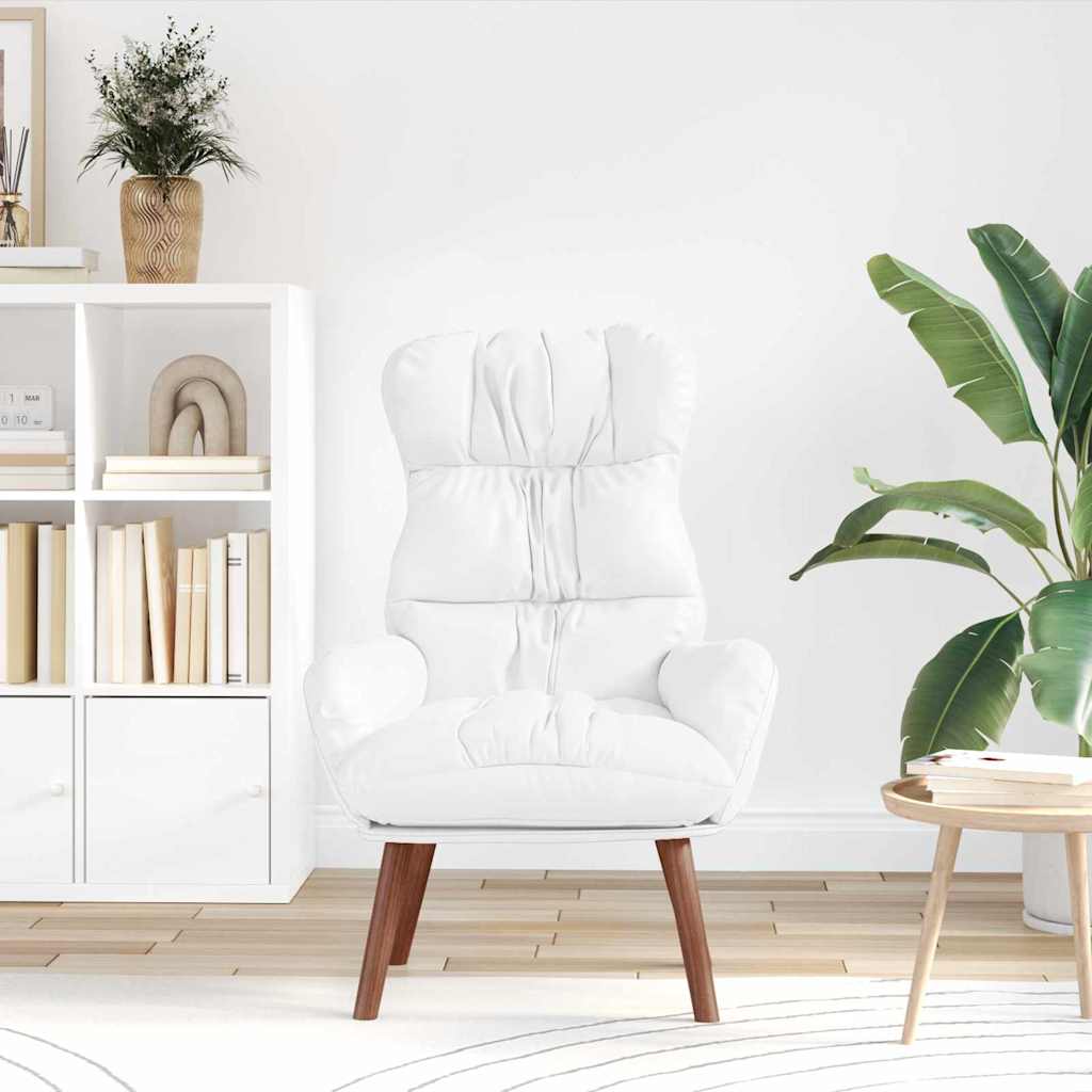 Fauteuil Wit 69 x 74 x 93 cm Kunstleer is nu te koop bij PeponiXL, paradijselijk wonen!