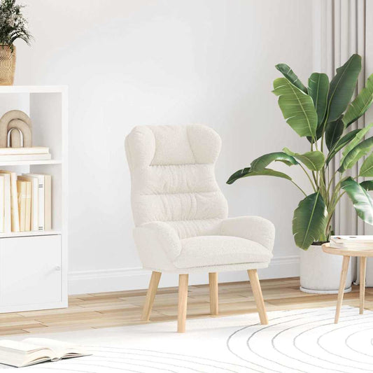 Fauteuil Crème 69 x 74 x 93 cm Sherpa Stof is nu te koop bij PeponiXL, paradijselijk wonen!
