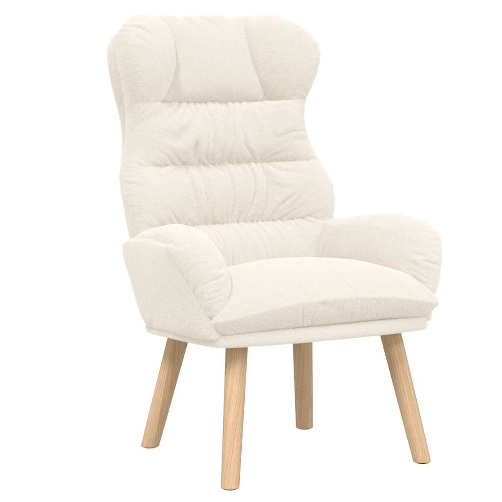 Fauteuil Crème 69 x 74 x 93 cm Sherpa Stof is nu te koop bij PeponiXL, paradijselijk wonen!
