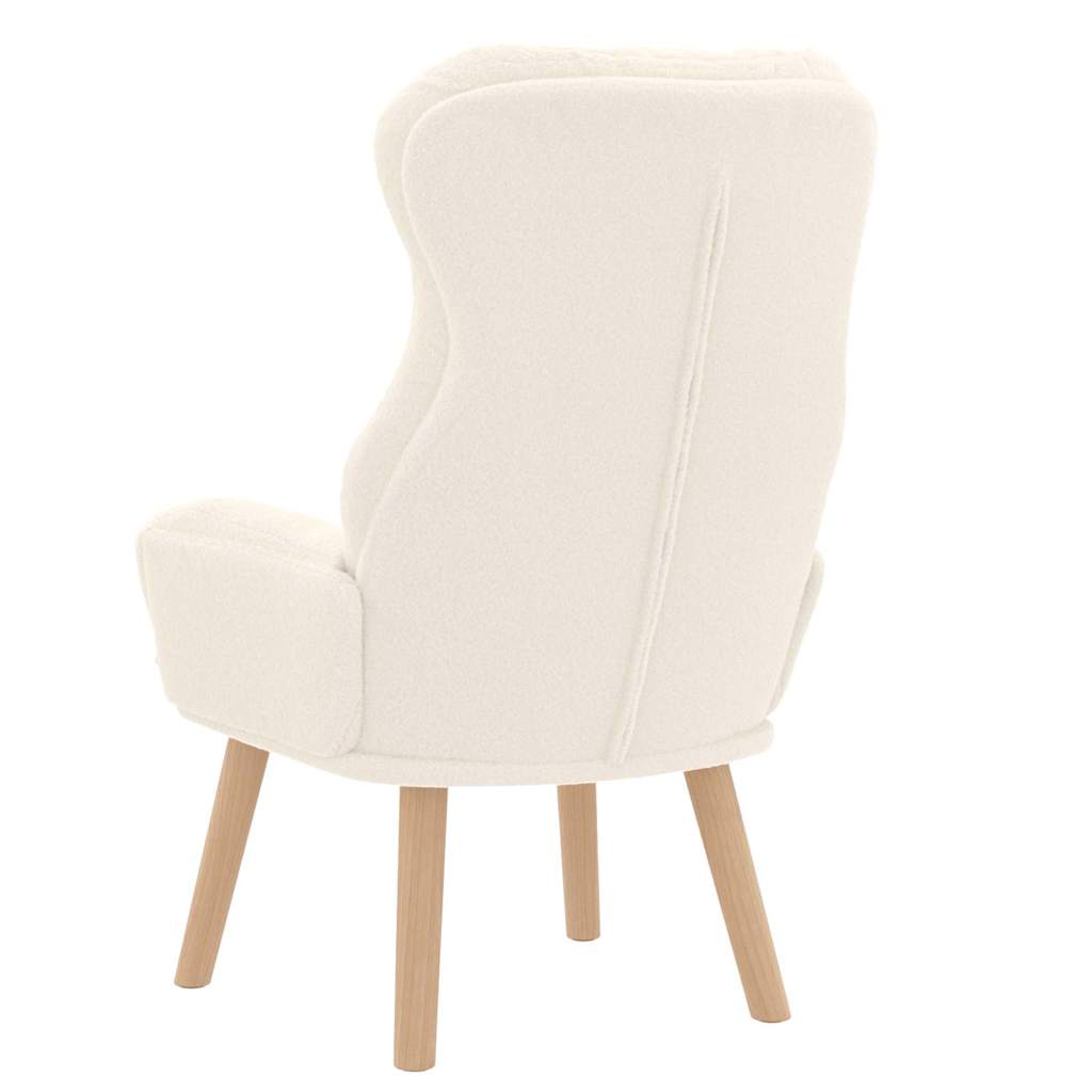 Fauteuil Crème 69 x 74 x 93 cm Sherpa Stof is nu te koop bij PeponiXL, paradijselijk wonen!