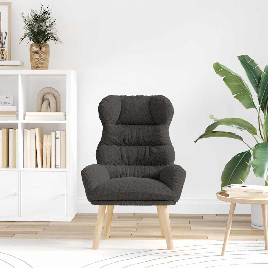 Fauteuil Donkergrijs 69 x 74 x 93 cm Sherpa Stof is nu te koop bij PeponiXL, paradijselijk wonen!