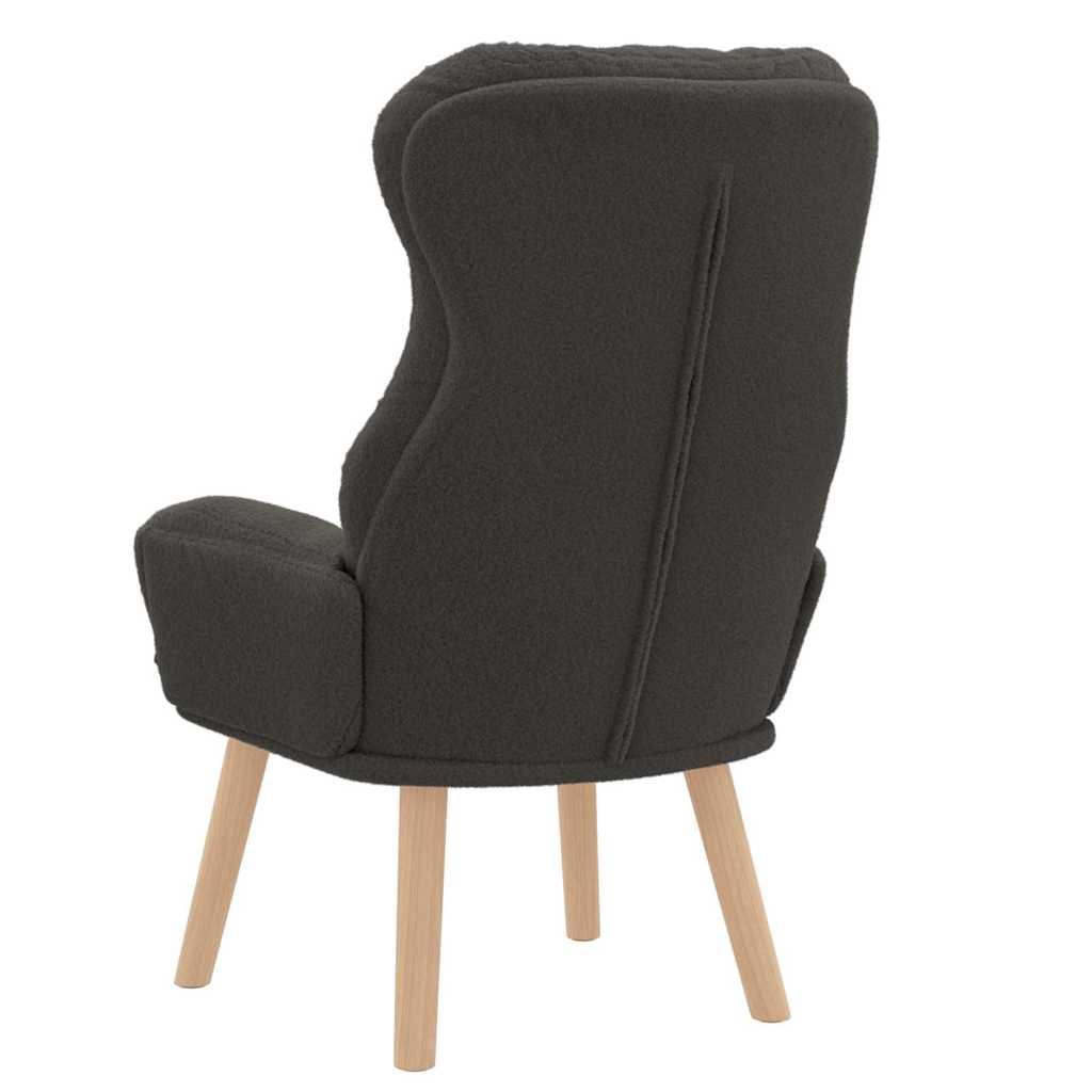 Fauteuil Donkergrijs 69 x 74 x 93 cm Sherpa Stof is nu te koop bij PeponiXL, paradijselijk wonen!