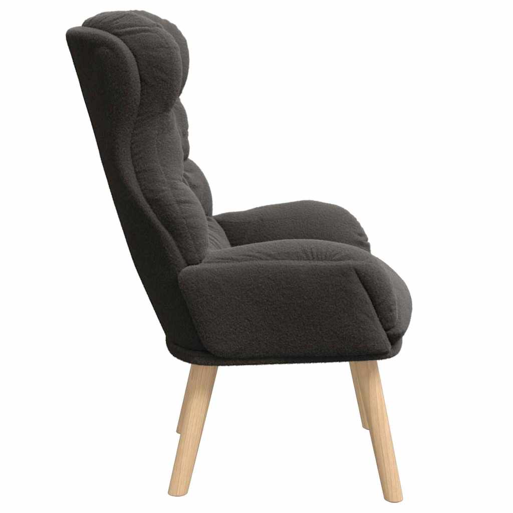 Fauteuil Donkergrijs 69 x 74 x 93 cm Sherpa Stof is nu te koop bij PeponiXL, paradijselijk wonen!