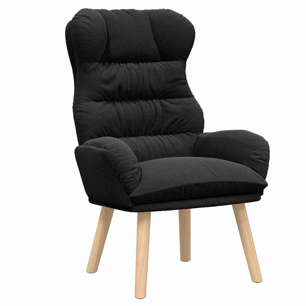 Fauteuil Zwart 69 x 74 x 93 cm Sherpa Stof is nu te koop bij PeponiXL, paradijselijk wonen!