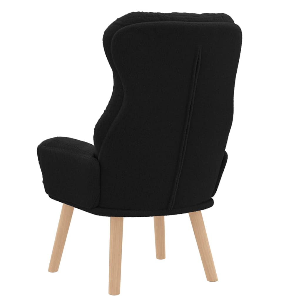 Fauteuil Zwart 69 x 74 x 93 cm Sherpa Stof is nu te koop bij PeponiXL, paradijselijk wonen!