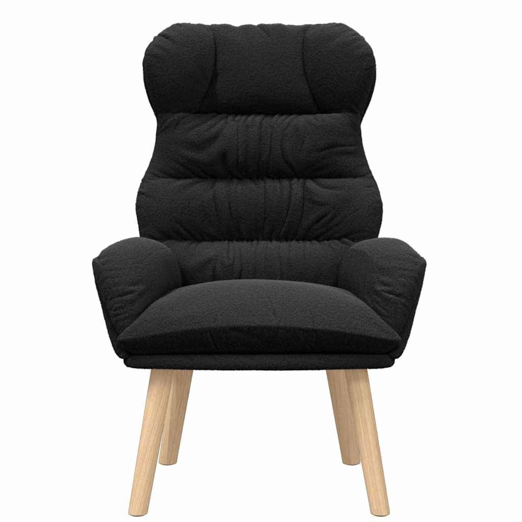 Fauteuil Zwart 69 x 74 x 93 cm Sherpa Stof is nu te koop bij PeponiXL, paradijselijk wonen!