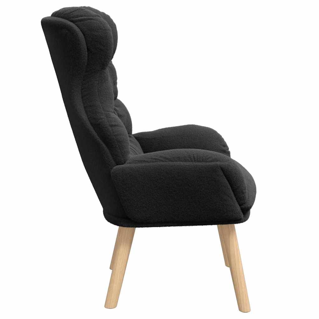 Fauteuil Zwart 69 x 74 x 93 cm Sherpa Stof is nu te koop bij PeponiXL, paradijselijk wonen!