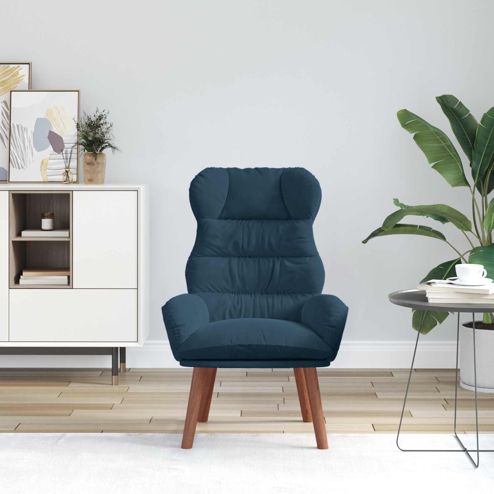 Fauteuil Blauw 69 x 74 x 93 cm Fluweel is nu te koop bij PeponiXL, paradijselijk wonen!