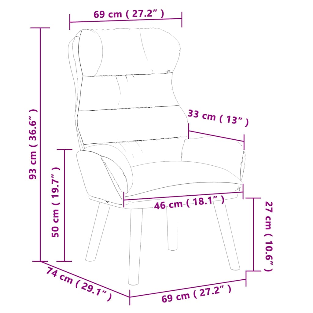Fauteuil Blauw 69 x 74 x 93 cm Fluweel is nu te koop bij PeponiXL, paradijselijk wonen!