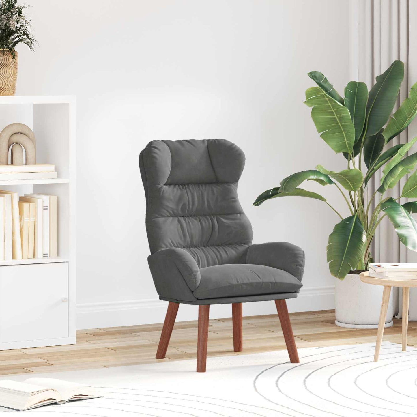 Fauteuil Donkergrijs 69 x 74 x 93 cm Fluweel is nu te koop bij PeponiXL, paradijselijk wonen!