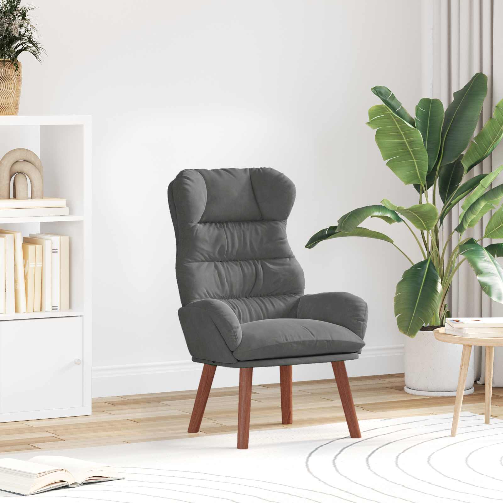 Fauteuil Donkergrijs 69 x 74 x 93 cm Fluweel is nu te koop bij PeponiXL, paradijselijk wonen!