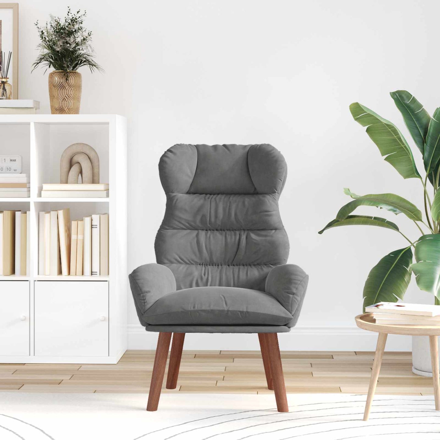 Fauteuil Donkergrijs 69 x 74 x 93 cm Fluweel is nu te koop bij PeponiXL, paradijselijk wonen!