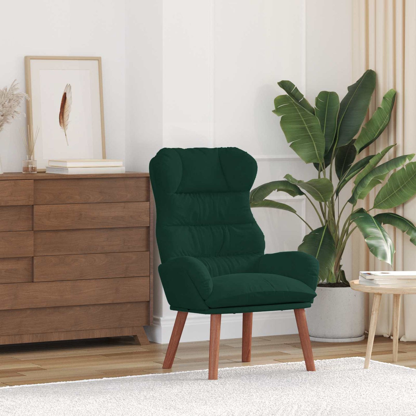 Fauteuil Donkergroen 69 x 74 x 93 cm Fluweel is nu te koop bij PeponiXL, paradijselijk wonen!