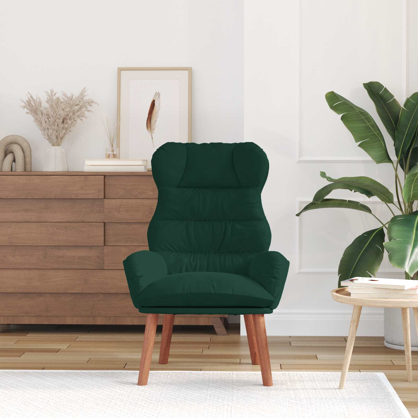 Fauteuil Donkergroen 69 x 74 x 93 cm Fluweel is nu te koop bij PeponiXL, paradijselijk wonen!