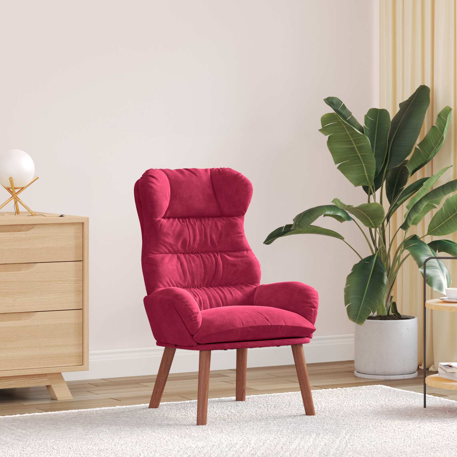 Fauteuil Wijnrood 69 x 74 x 93 cm Fluweel is nu te koop bij PeponiXL, paradijselijk wonen!
