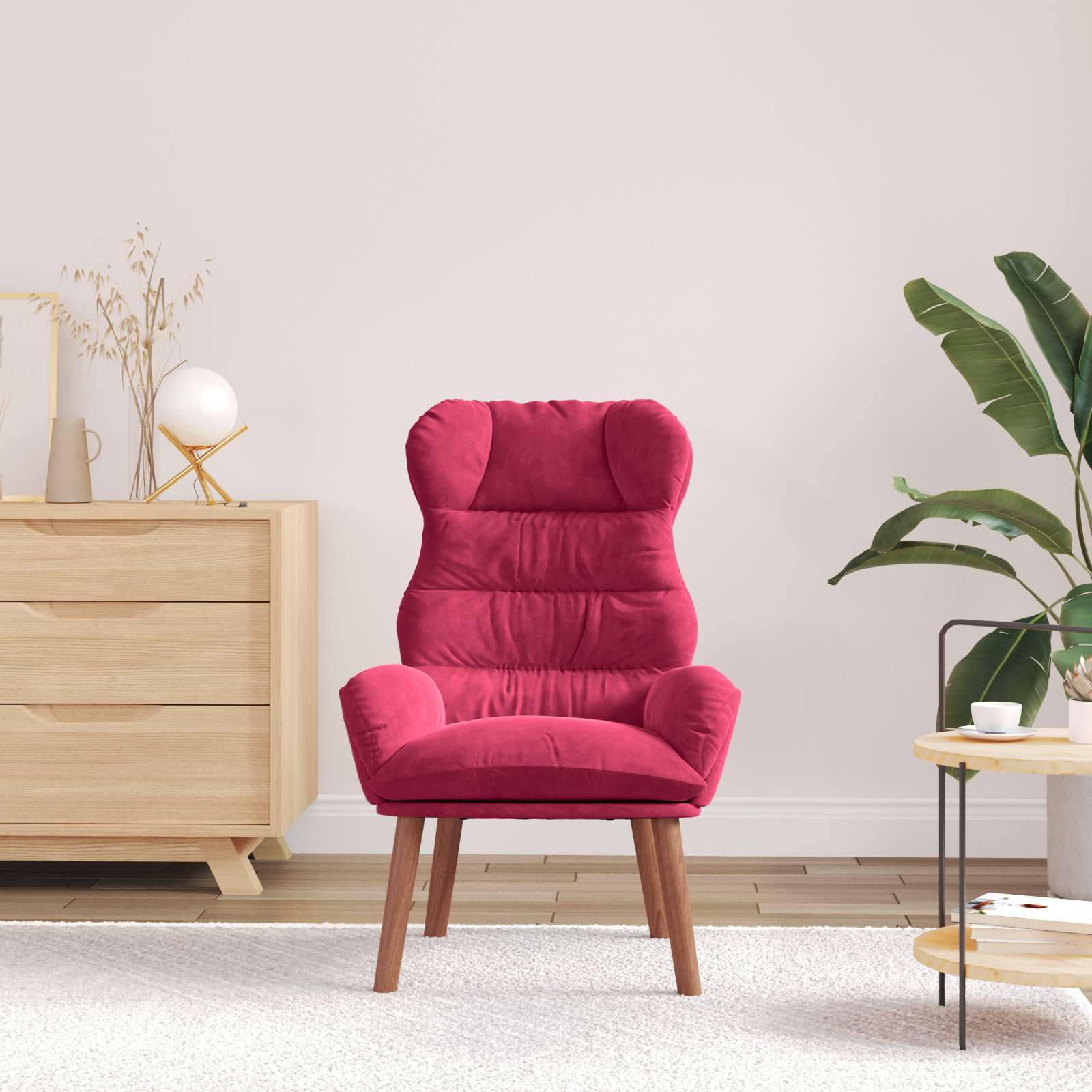 Fauteuil Wijnrood 69 x 74 x 93 cm Fluweel is nu te koop bij PeponiXL, paradijselijk wonen!