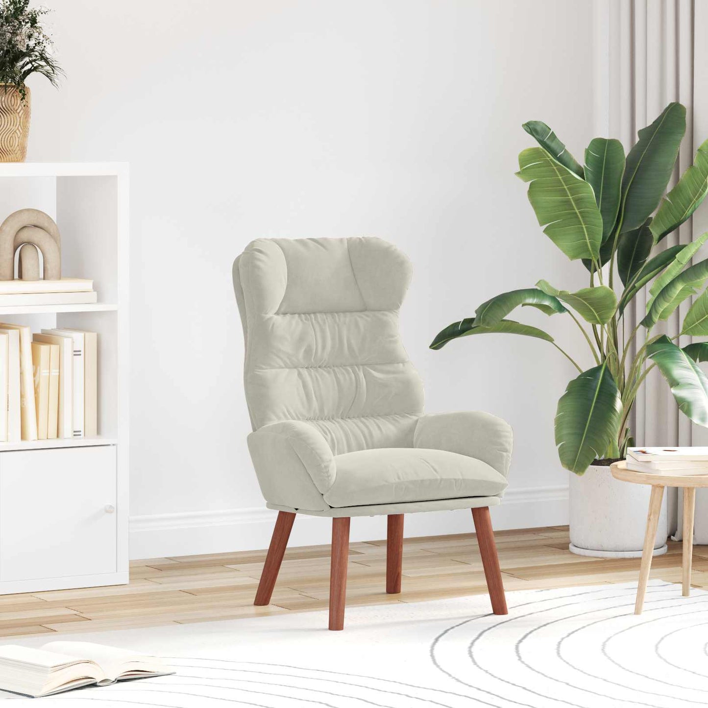 Fauteuil Crème 69 x 74 x 93 cm Fluweel is nu te koop bij PeponiXL, paradijselijk wonen!
