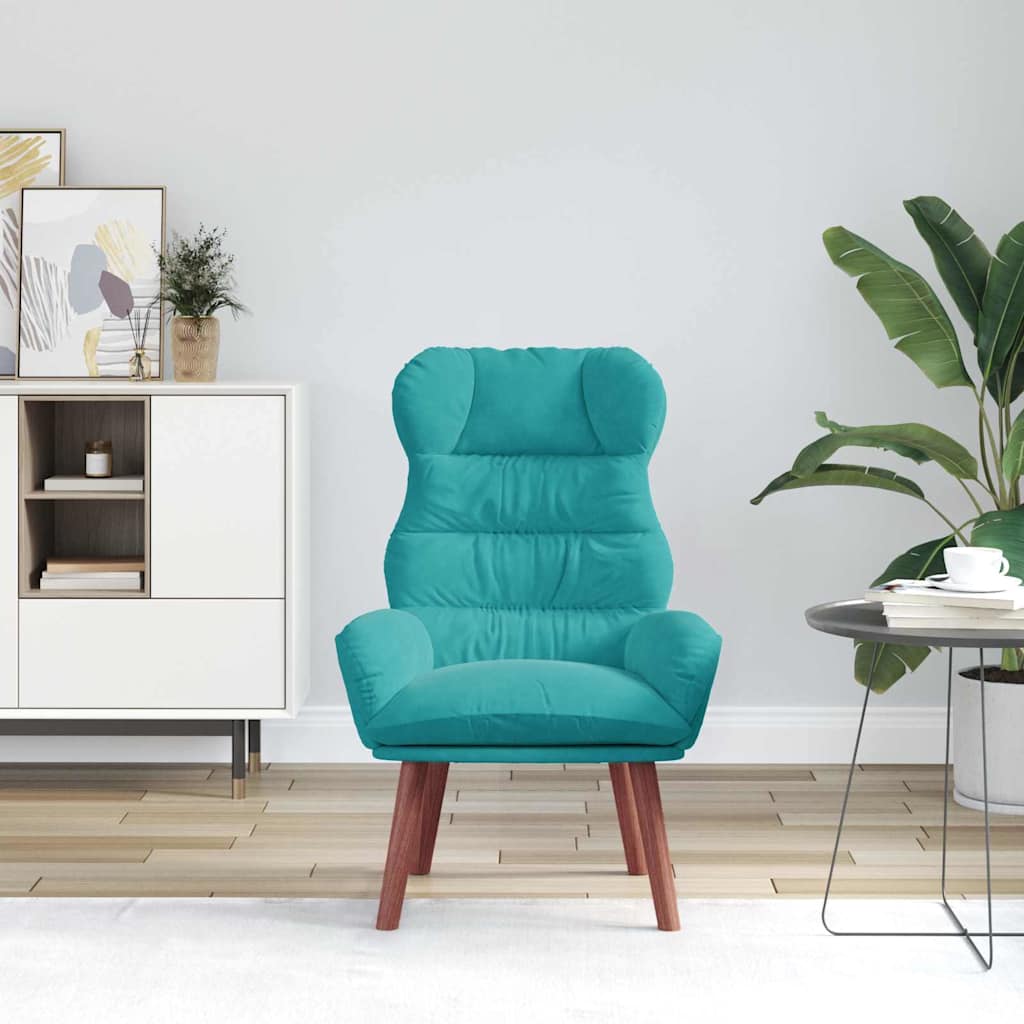 Fauteuil Turquoise 69 x 74 x 93 cm Fluweel is nu te koop bij PeponiXL, paradijselijk wonen!