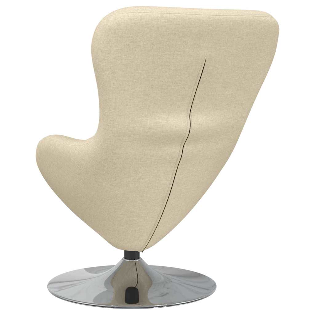 Eivormige stoel Crème 63 x 73 x 90 cm Stof is nu te koop bij PeponiXL, paradijselijk wonen!