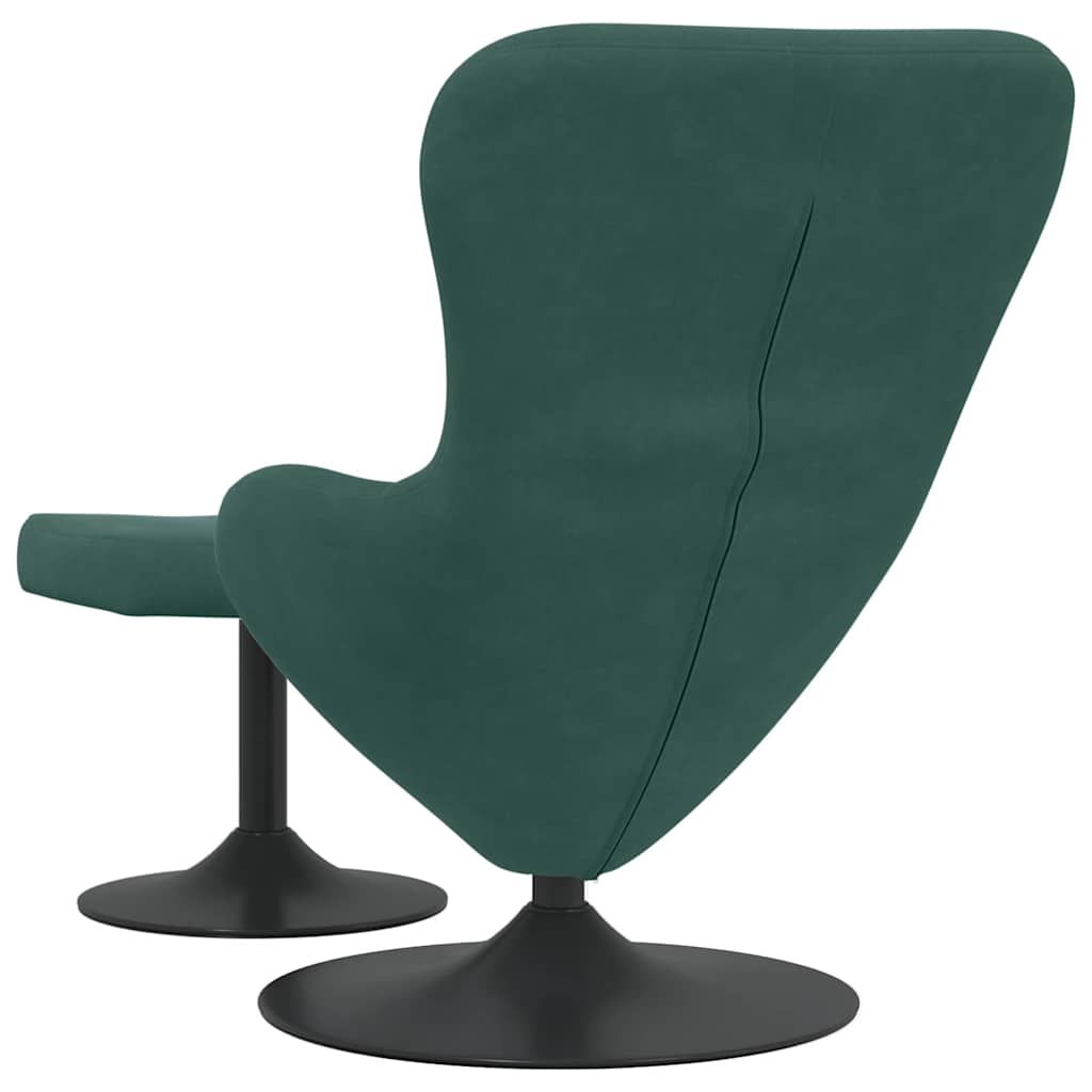 Egg Chair met Voetsteun Donkergroen Fluweel is nu te koop bij PeponiXL, paradijselijk wonen!