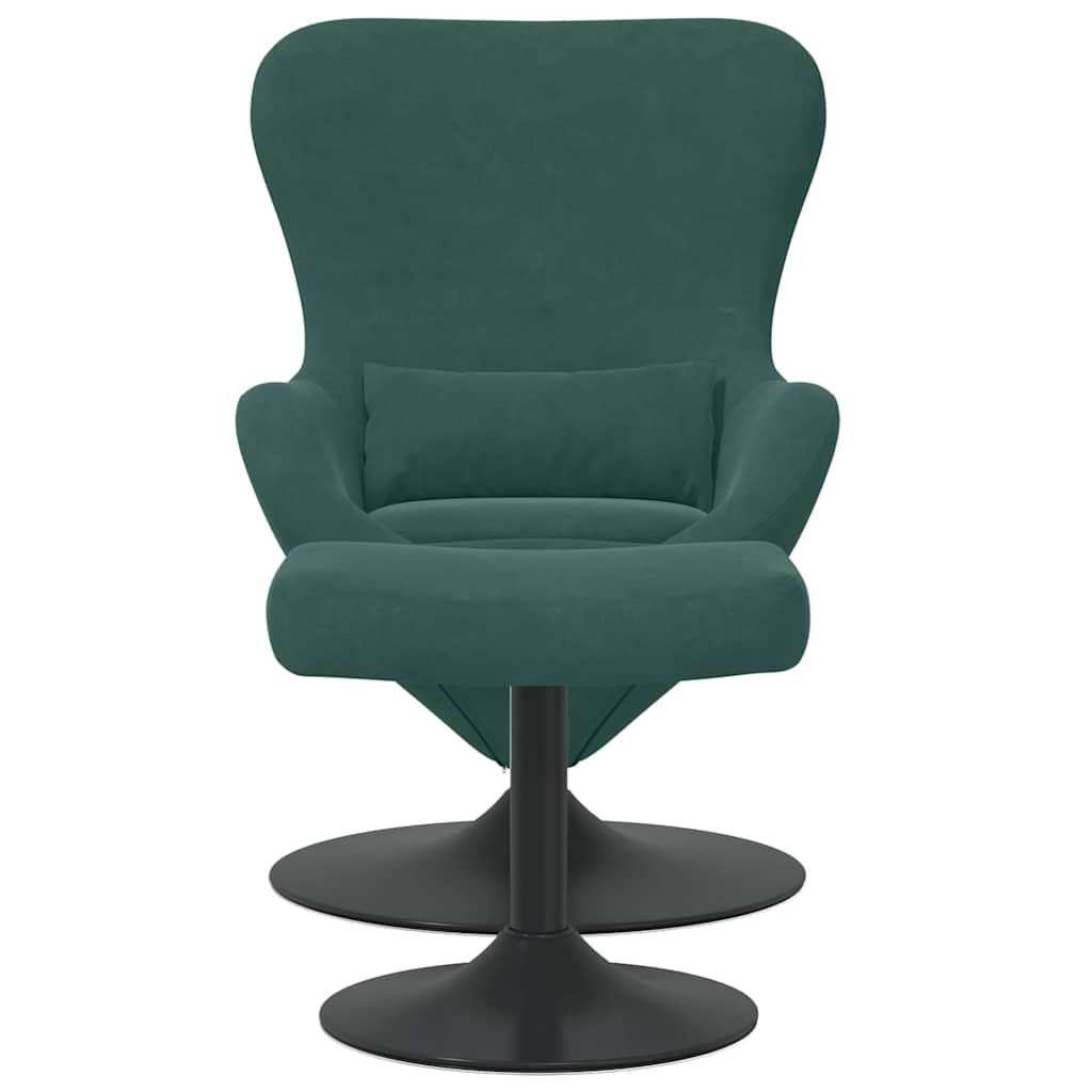 Egg Chair met Voetsteun Donkergroen Fluweel is nu te koop bij PeponiXL, paradijselijk wonen!
