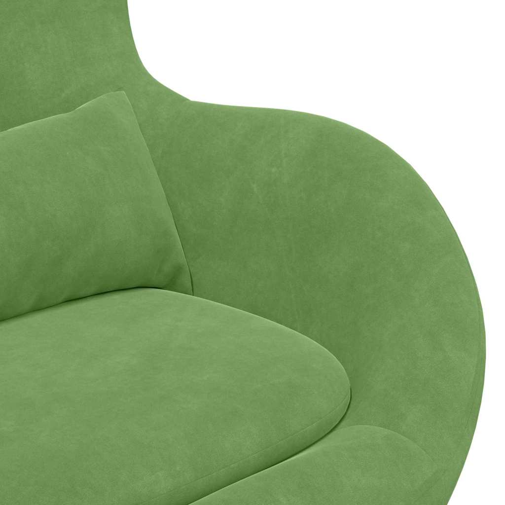 Egg Chair met Voetsteun Lichtgroen Fluweel is nu te koop bij PeponiXL, paradijselijk wonen!