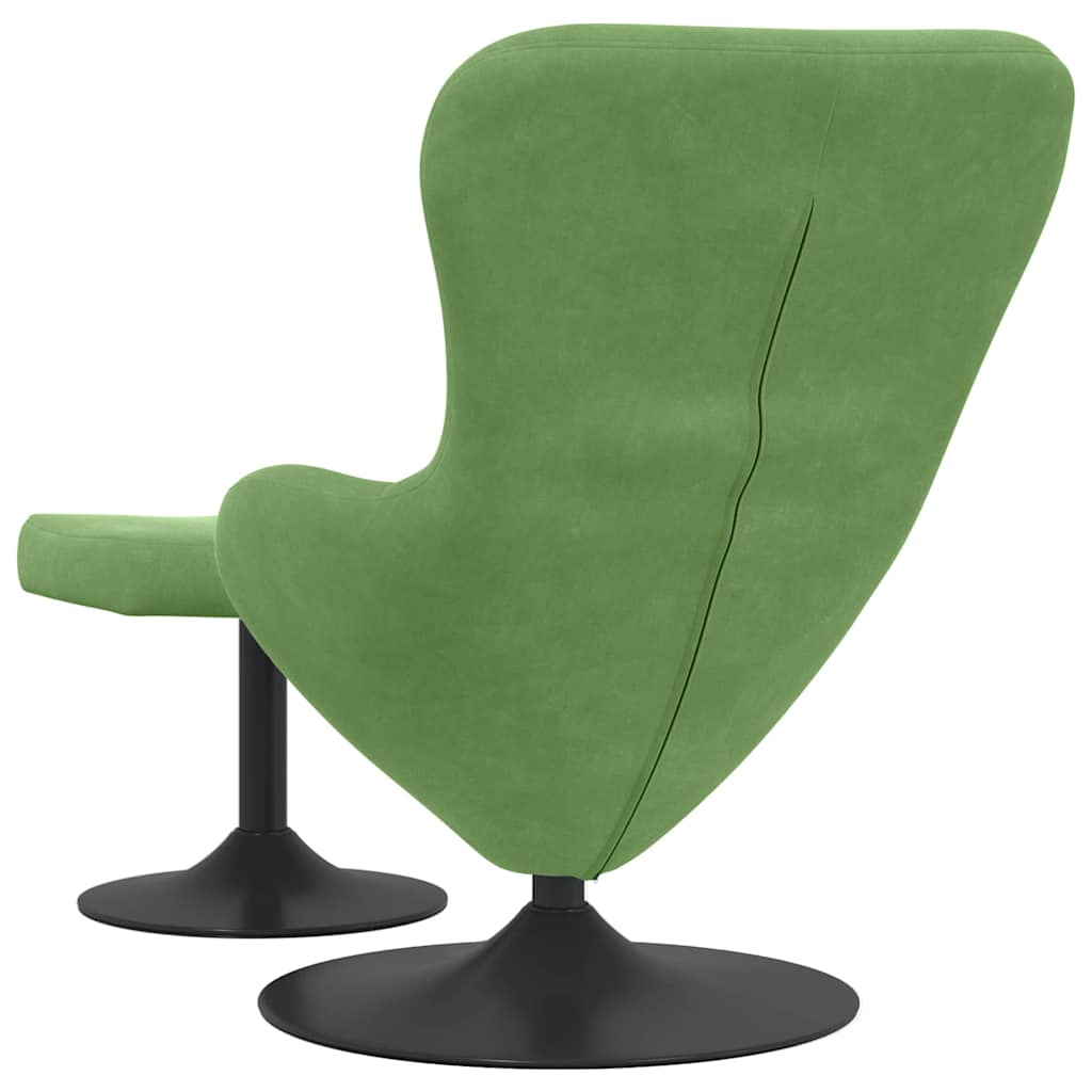 Egg Chair met Voetsteun Lichtgroen Fluweel is nu te koop bij PeponiXL, paradijselijk wonen!