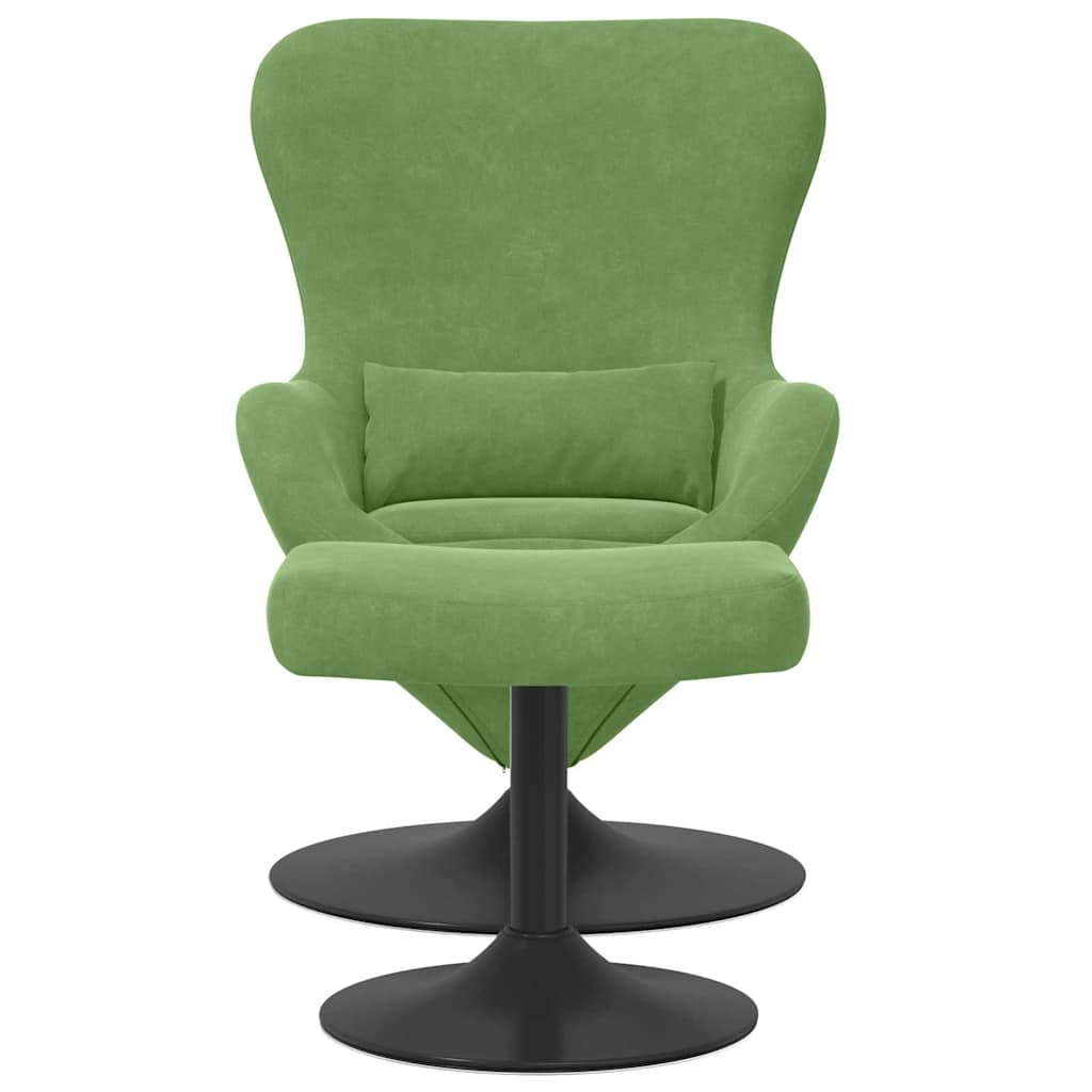 Egg Chair met Voetsteun Lichtgroen Fluweel is nu te koop bij PeponiXL, paradijselijk wonen!
