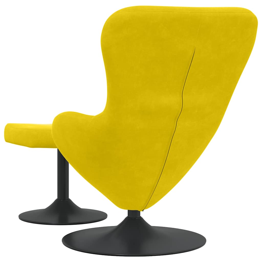 Egg Chair met Voetsteun Geel Fluweel is nu te koop bij PeponiXL, paradijselijk wonen!