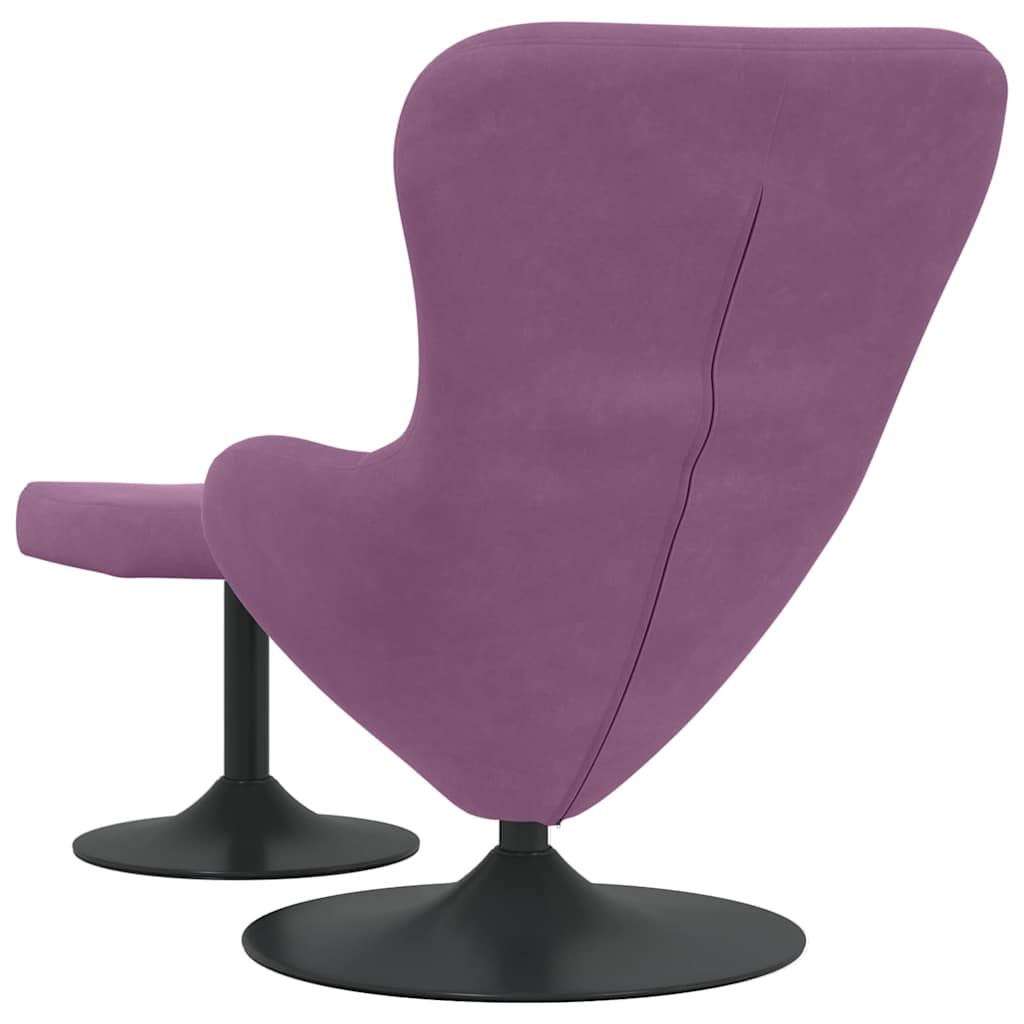 Egg Chair met Voetsteun Paars Fluweel is nu te koop bij PeponiXL, paradijselijk wonen!