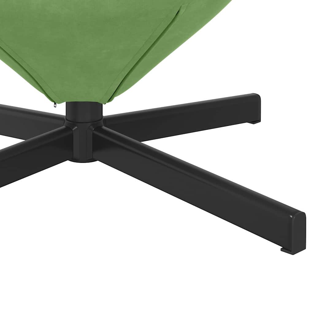 Eivormige stoel Lichtgroen 63 x 73 x 90 cm Fluweel is nu te koop bij PeponiXL, paradijselijk wonen!