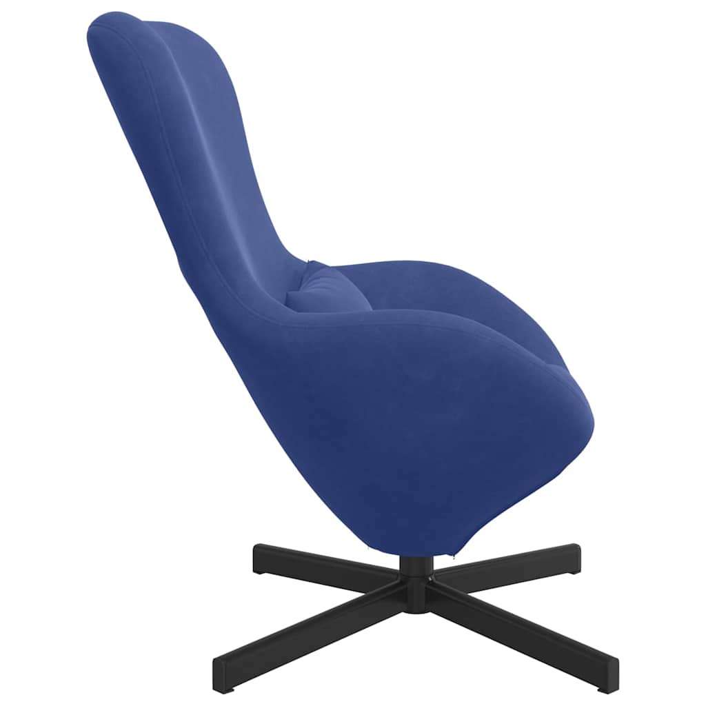 Eivormige stoel Politieblauw 63 x 73 x 90 cm Fluweel is nu te koop bij PeponiXL, paradijselijk wonen!