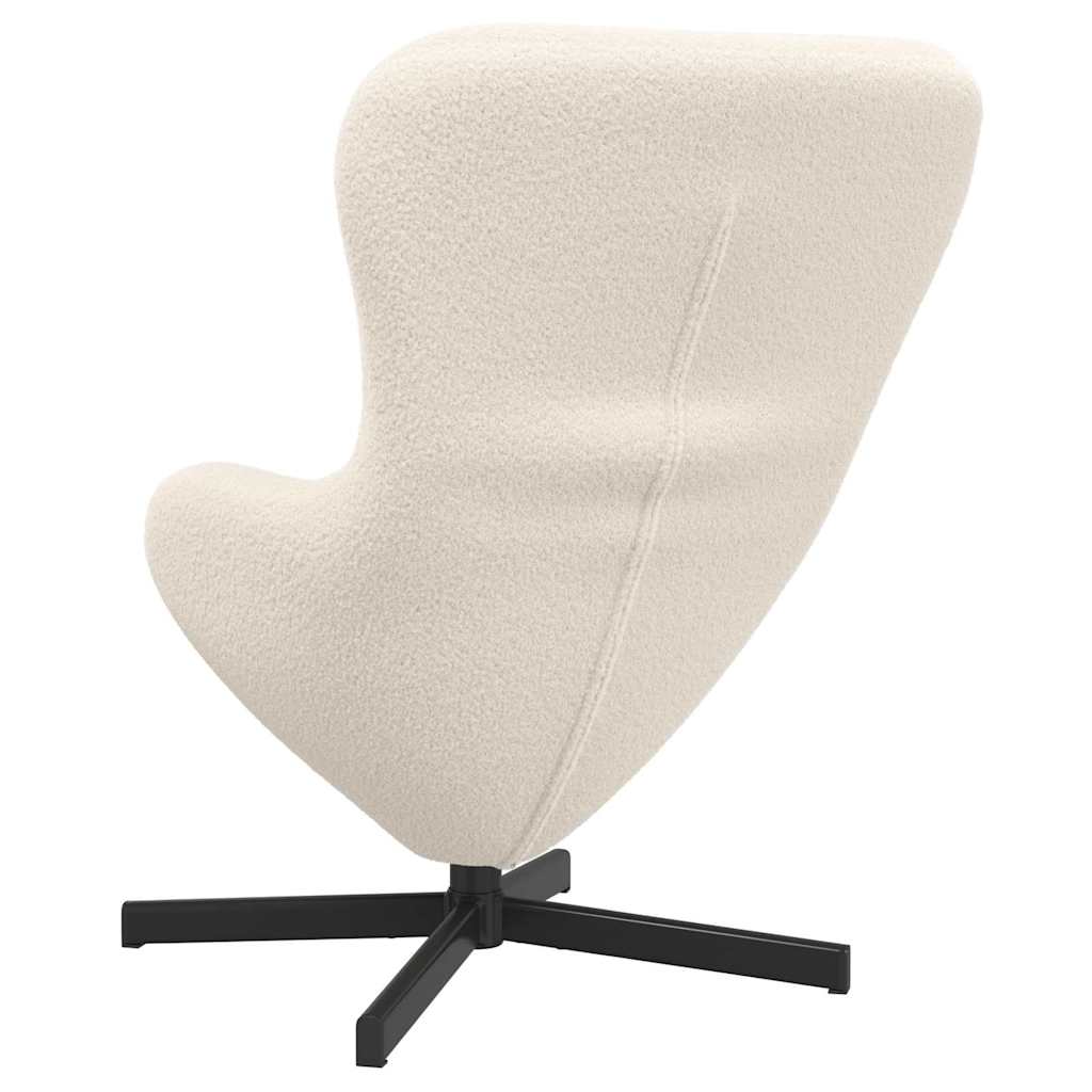 Eivormige stoel Crème 63 x 73 x 90 cm Stof is nu te koop bij PeponiXL, paradijselijk wonen!